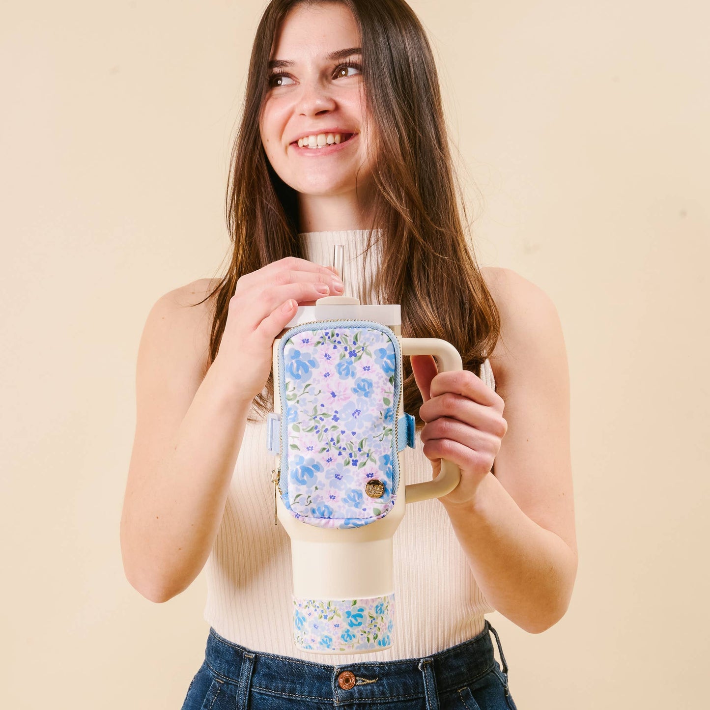 Tumbler Silicone Boot-Secret Garden Blue