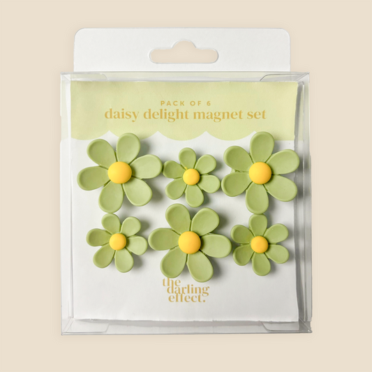 Daisy Delight Magnet Set-Green