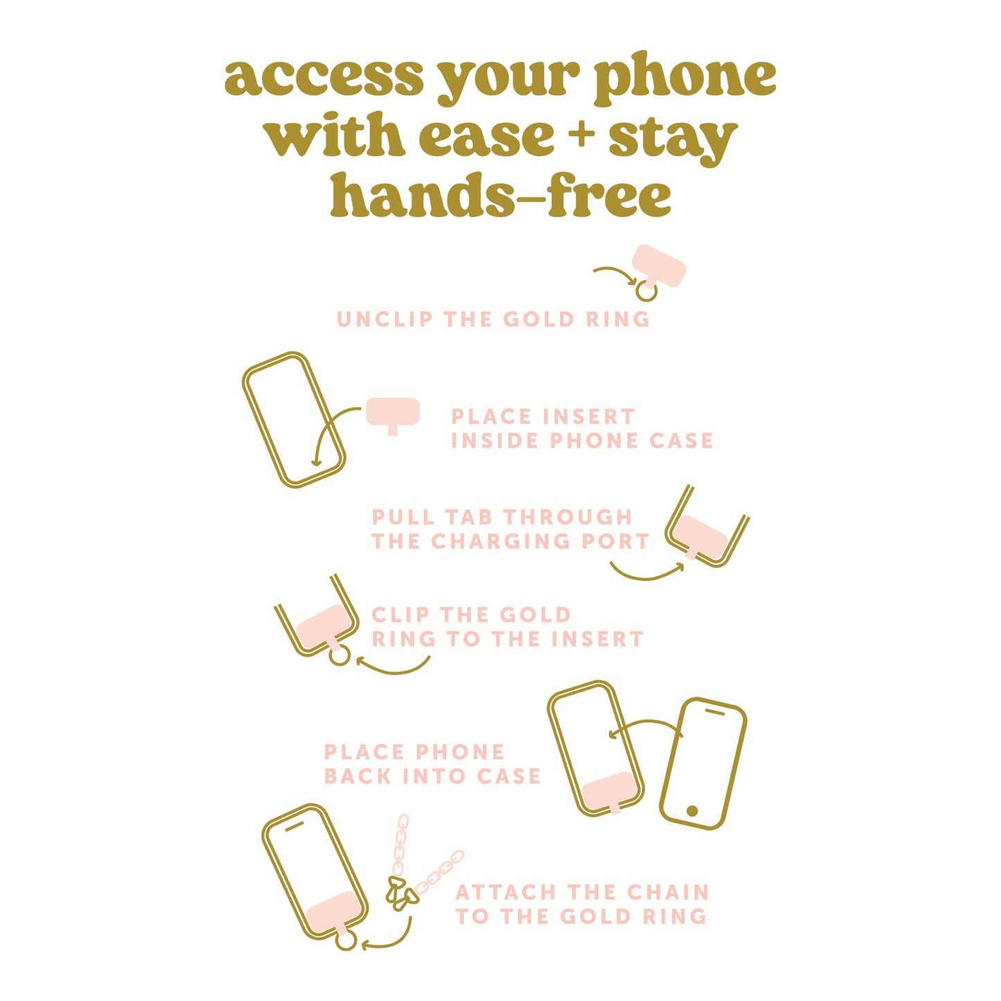 Hold the Phone Crossbody Chain-Tri Lively